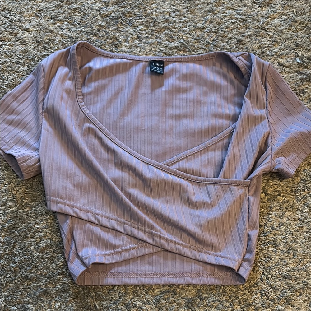 Shein Purple Wrap Top